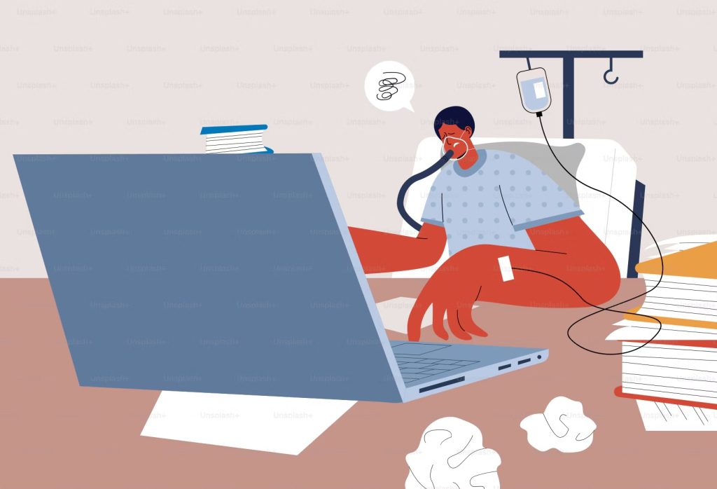 Filipino professional depicting emotional exhaustion and workplace stress.