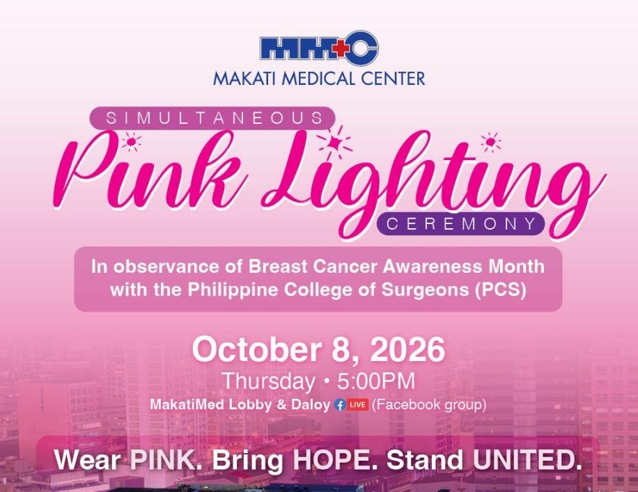 MakatiMed joins the Pink Lighting Ceremony for Breast Cancer Awareness Month on October 8, 2026.